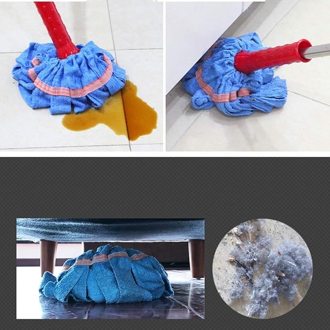 Microfiber Twist Mop Dust Mops Washing Mop Hand Release Floor Cleaning Removable Washable Commemoration Day