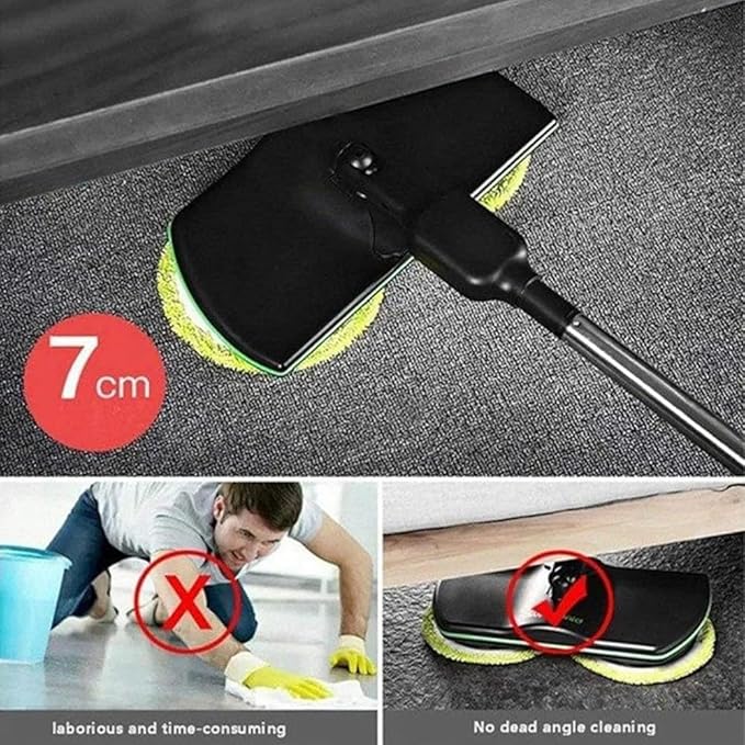 Cordless Electric MopFloor Scrubber and Polisher MachineSpinning Cleaner VacuumElectric Mops for Floor CleaningFloor Buffer Polisher for Home with Replacement Pad