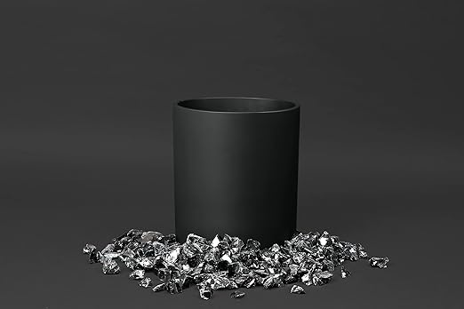 Essentra Home Matte Black Wastebasket Recycling Bin for Office Trash Can for Bathroom or Bedroom. 2.2 Gallon.