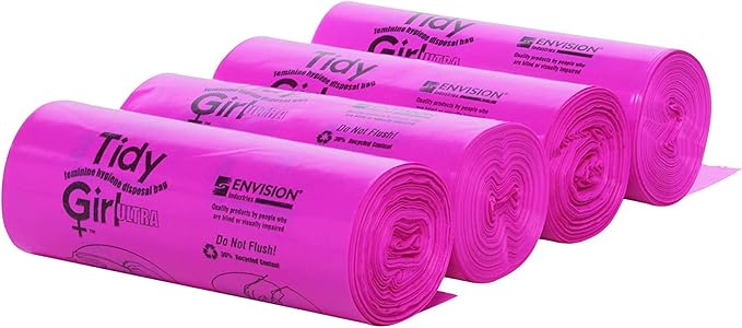 Stout by Envision Tidy Girl Feminine Hygiene Disposable Bags Box of 600 Bags