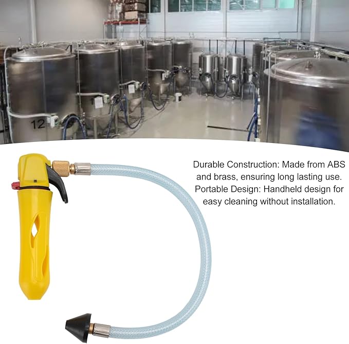 AC Drain Line Cleaner Tool with Oxygenating Function - Heavy Duty Portable HVAC Drain Hose Blaster for Blockage Removal‌ Yellow