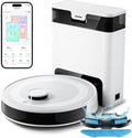Lefant Robot Vacuum and Mop Combo 8 Weeks Self-Emptying with Dual Dustbin Options 6000Pa LiDAR Robotic Vacuum Cleaner with Precision Mapping 240mins Carpet Detection WiFi/App/Alexa M2S Pro