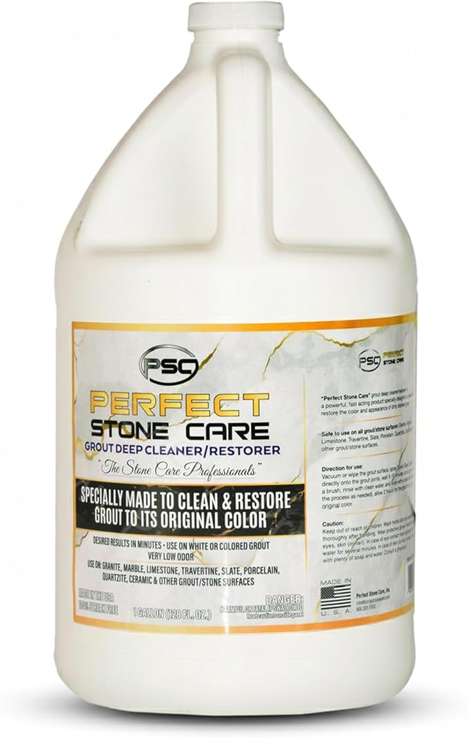 PSC Daily Natural Stone Cleaner Refill Cleans and Degreases Marble Granite Limestone and Tavertine Safe Ingredients Effective Formula - 128 oz