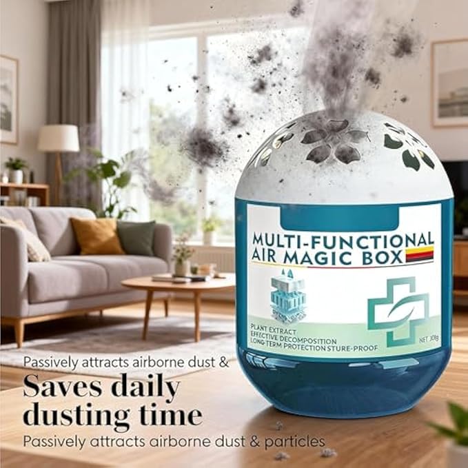 Air Magic Box 2026 Upgraded Indoor Air Purification Dust Removal Magic Box 120g Air Magic Box Dust Cleaner Long-Lasting Air Freshener 120g for Home Office Bedroom Pet Areas (4 sets 1 size)