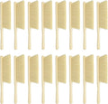 uxcell 16pcs Wooden Dust Brush 14 Inch Hand Broom Cleaning Brush Soft Bristle with Wood Handle for Bench Car Sofa Bed Fireplace Yellow