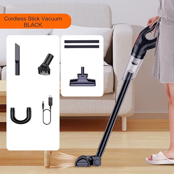 Cordless Stick Vacuum Vacuum Cleaner with 30 Mins Long Runtime 120W Powerful SuctionLight Weight Quiet Cordless Vacuum Cleaner for Carpet and Hardwood Floor Pet Hair