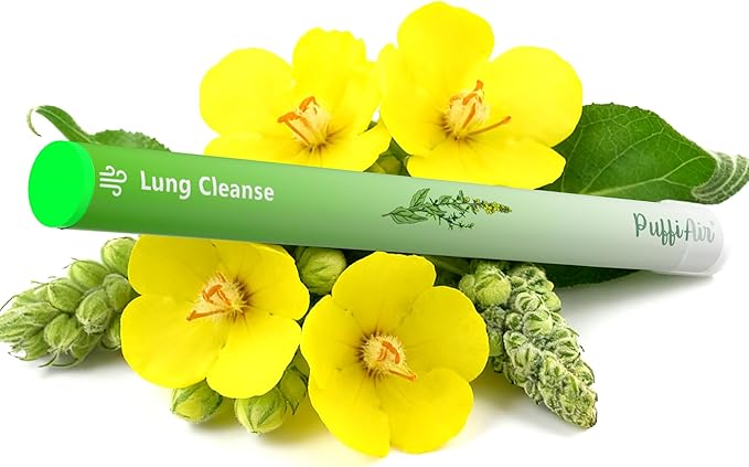 Herbal Diffuser Pen Lung Cleanse Diffuser with Mullein Thyme &amp Mint for Better Breathing All Natural Swap - 600 Uses 6 Diffusers 2 Packs