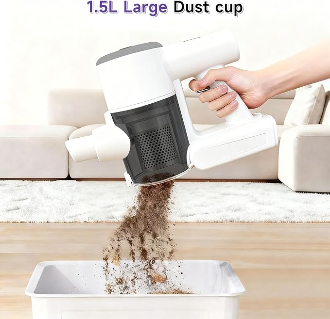 Cordless Vacuum Cleaners for Home Hardwood Floors Vacuum Mop All in One Lightweight Stick Wireless Cleaner Detachable Water Tank and Mop. Ideal for Hard Floor &amp Pet Hair Mop &amp Vacuum Combo