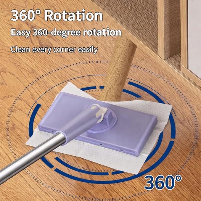 Cloth Changing Mini Mop Convenient &amp Efficient Retractable Cleaner with Cloth Changing Feature Suitable for Home Cleaning Floor Sweeping &amp Corner Cleaning (White)