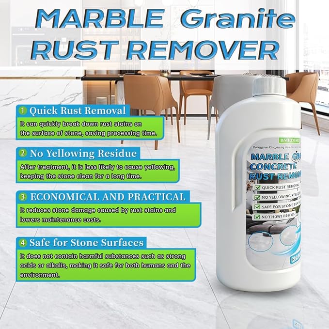 Rust Stain Remover Marble Cleaner Tile Rust Remover Granite Care Agent Stone Care Agent - Powerful and Effective in Removing Rust From Granite Tile and Marble (500g)