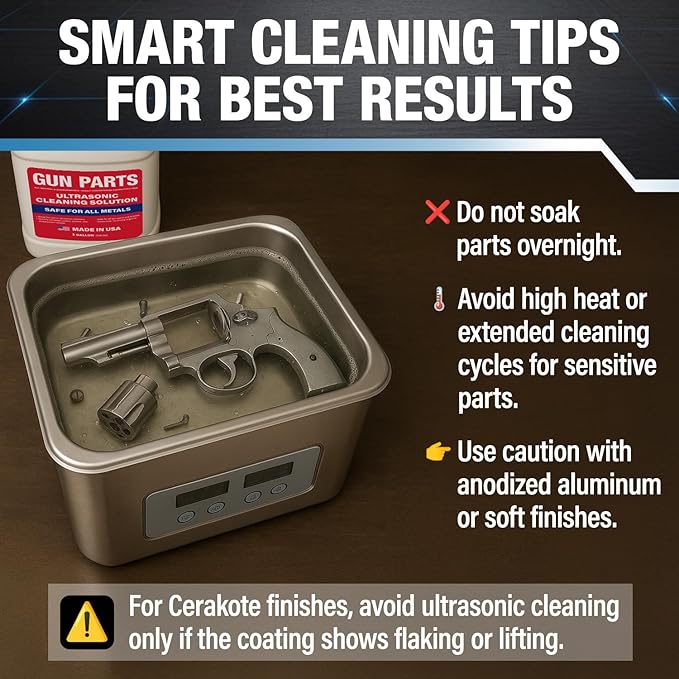Ultrasonic Gun Cleaning Solution - 1 Gallon/128oz [Made in USA] Concentrated Formula Mixes into 6 Gallons - Firearm Cleaning Fluid for Brass &amp Gun Parts - for Ultrasonic Cleaner Use