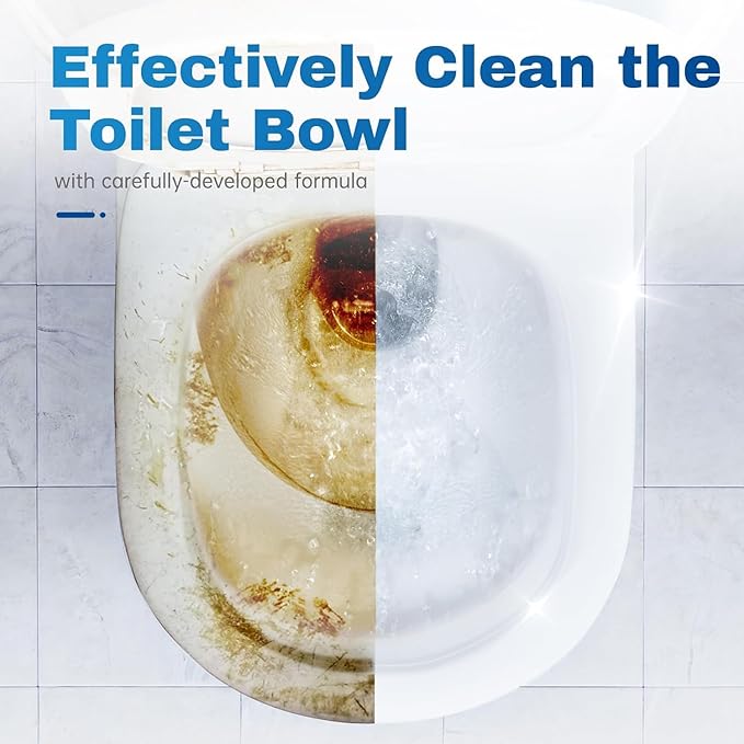 Vacplus Toilet Bowl Cleaner Tablets 80 PACK Automatic Cleaners with Bleach Slow-Releasing Toilet Tank Cleaners for Deodorizing &amp Descaling Household Toilet Cleaners against Tough Stains