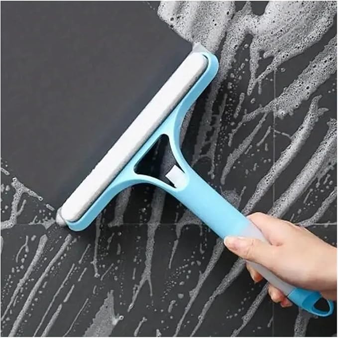 Household Multifunctional Glass Wiper with Watering Can – 3-in-1 Cleaning Tool for Mirrors Windows and Car Windshields