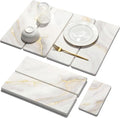 Large Stone Dish Drying Mat for Kitchen Counter 2 PCS Quick Dry Stone Mats Foldable Water Absorbing Diatomaceous Earth Drying Dishes Pad for Countertop Bottle Utensil Cup(Yellow White 24x16&amp8