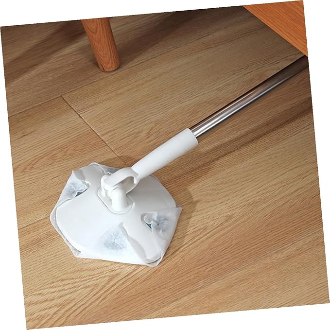 Rotatable Dust Mop with Long Handle Triangular Microfiber Floor Cleaning Mop for Easy No-wash Cleaning and Convenient Floor Care