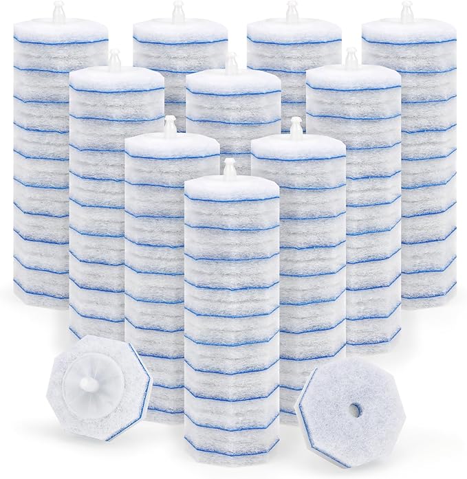 100PC Toilet Bowl Wand Refills Disposable Toilet Brush Heads Upgraded Toilet Scrubber Refill Toilet Cleaner Refill Pads with Most Toilet Brushes for Easy Bathroom Cleaning