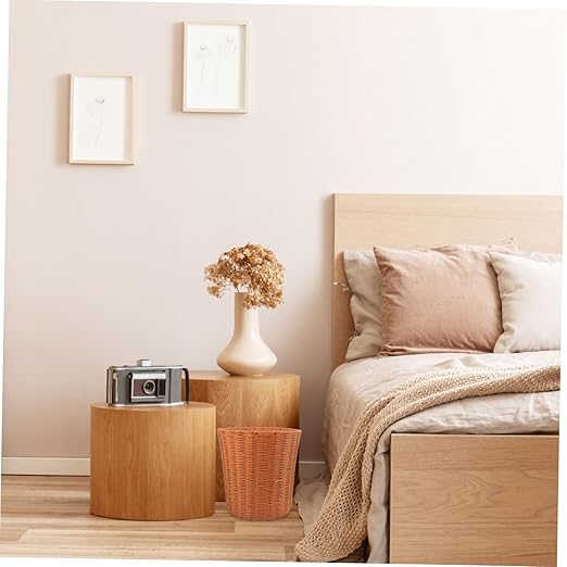 Woven Storage Basket for Home Organization Multi-Functional Imitation Rattan Wastebasket for Bedroom and Kitchen Decorative and Practical Trash for Family and Friends