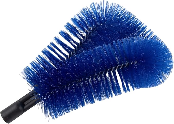 Stainless Steel Telescopic Ceiling Broom with Long Handle for High Corner Cleaning Adjustable Extension Pole for Walls Floors Patios Lightweight Brush Head Blue(A)