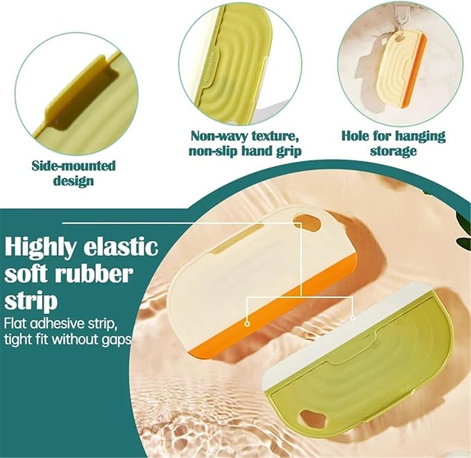 Glass Wiper Auto Glass Cleaning Tool Household Bathroom Kitchen Mirror Cleaning Wiper(Green-1pcs)