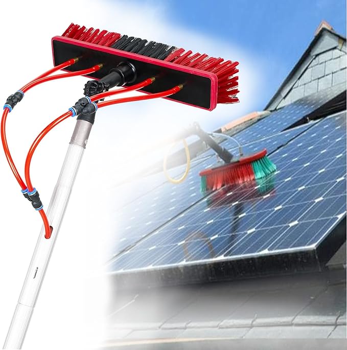 Solar photovoltaic Panel Cleaning Water Spray Brush Professional high-Altitude Window Glass Cleaning Tool 3.6-12m Cleaning Set Equipment Extension Rod20FT/6M