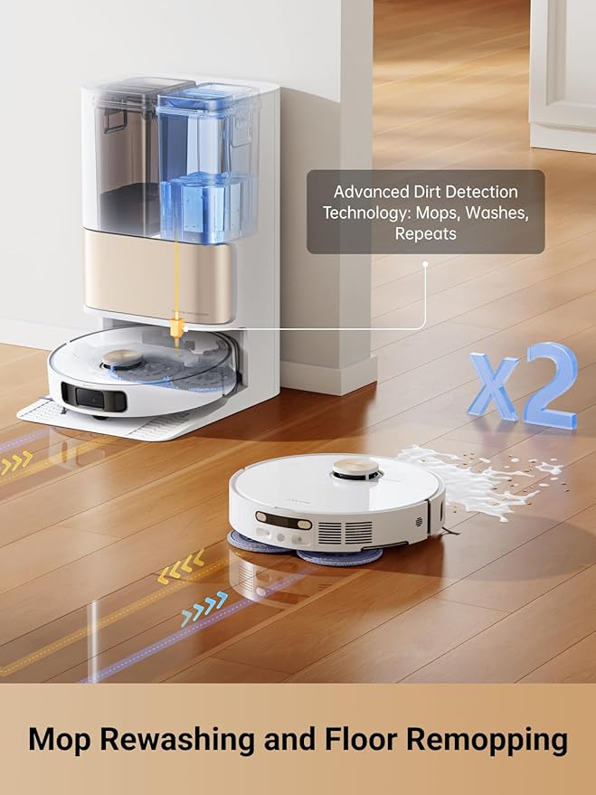 DREAME L10s Pro Ultra Heat Robot Vacuum and Mop Combo Mop Extend 7000Pa Suction Auto Robot Care and Maintenance 136°F Hot Water Mop Self-Cleaning Obstacle Avoidance Ideal for Hair Carpets