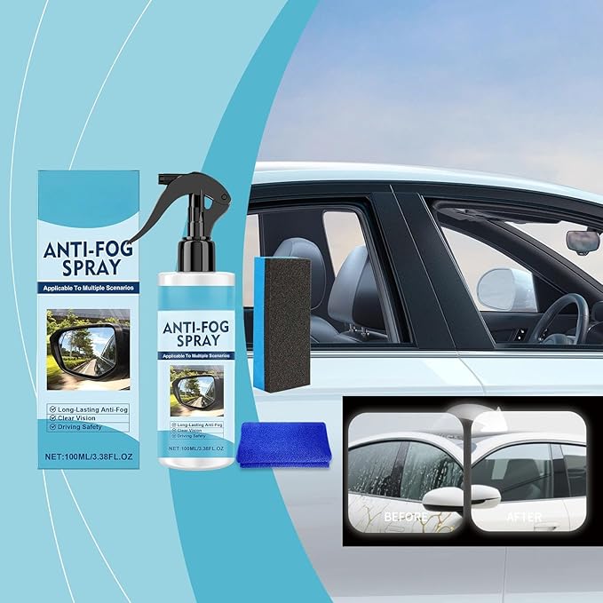 100ml Anti Fog Spray Car Windscreen Demister For Cars &ampTrucks Car Glass Cleaner For Driving Window Cleaner Spray For Glasses Water Repellent Spray For Glass Windscreen Rain Repellent (3)