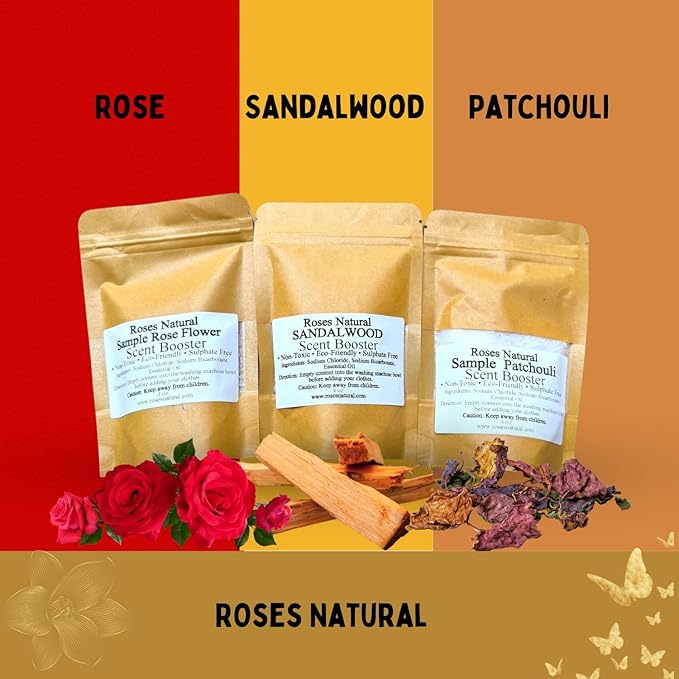 Powder Laundry Scent Booster - Discovery Set Textile Deodorizer Handcrafted Plant-based Ingredients 8 Packs each 4 Oz