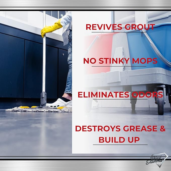 Restaurant Bio-Deodorizing Floor Cleaner Heavy Duty Concentrated Enzyme Degreaser &amp Odor Eliminator for Use in Mopping Bathroom Kitchen and Dining Room. Removes Grease &amp Urine Odors. (4)
