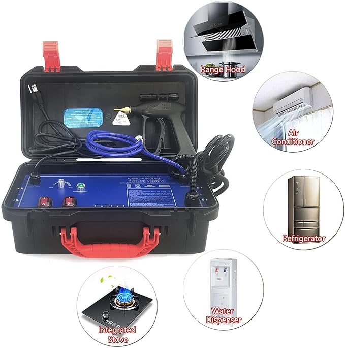 Portable Handheld Steam Cleaner High-Pressure 5Bar Pressurized Steamer For Kitchen Car Home Cleaning(110v#1700w)