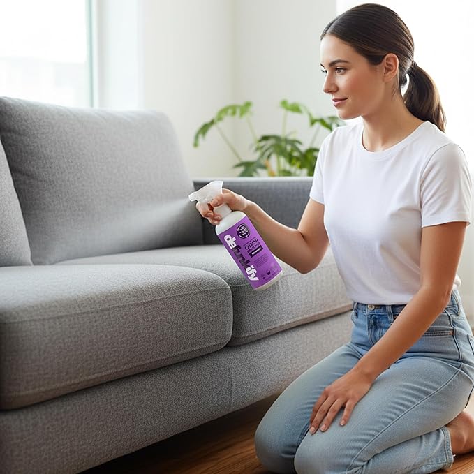 Fabric Freshener Spray 32oz. 'Lavender' Odor Remover Spray. Shoe Deodorizer Carpet Deodorizer Odor Eliminator for Strong Odors Cleaning Supplies. ProvenSafe™ Fabric Freshener for Sensitive Gear