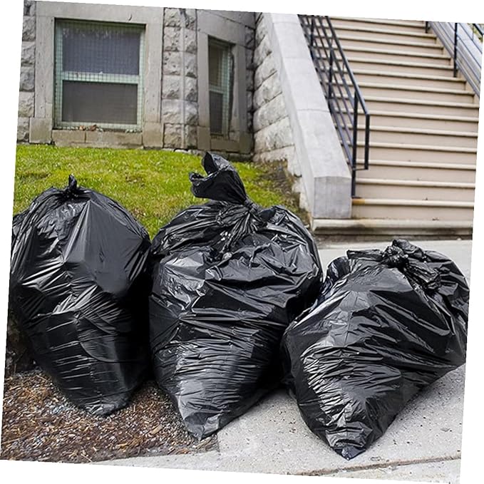 50pcs Large Garbage Bags 80x100cm Heavy Duty Trash Bags for 100l Bins Outdoor Commercial Gardening Sanitary Use