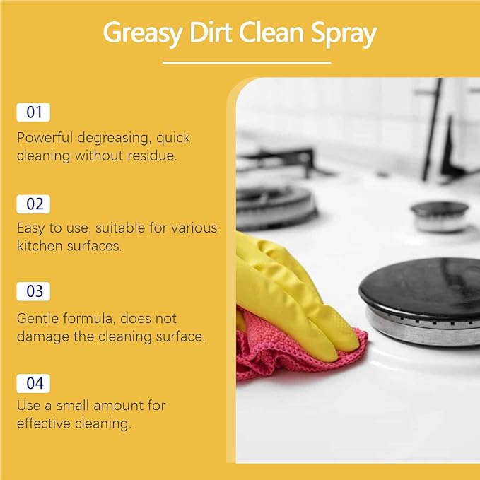 Multifunctional Powerful Kitchen Foam Cleaner Greasy Dirt Clean Spray All-Purpose Household Cleaners For Tough Grease And Dirt (2PC)
