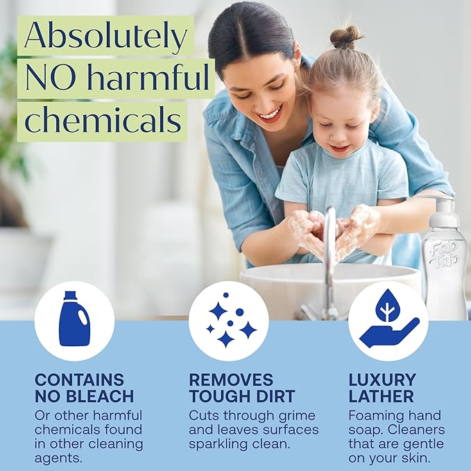 Fab Tab Home Starter Kit - Natural Cleaning Products - Household Cleaners - All-Purpose Cleaner Tablets - Plant-Based Plastic-Fee - No Harsh Chemicals | Cleaning Kit