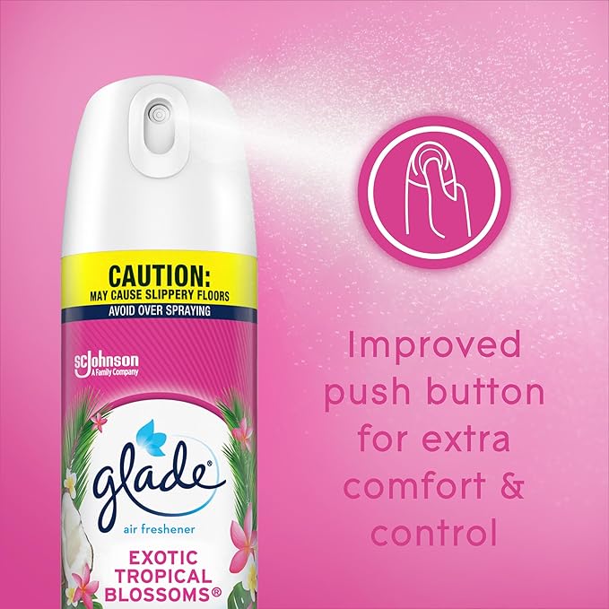 Glade Air Freshener Room Spray Exotic Tropical Blossoms 8.3 oz 6 Count