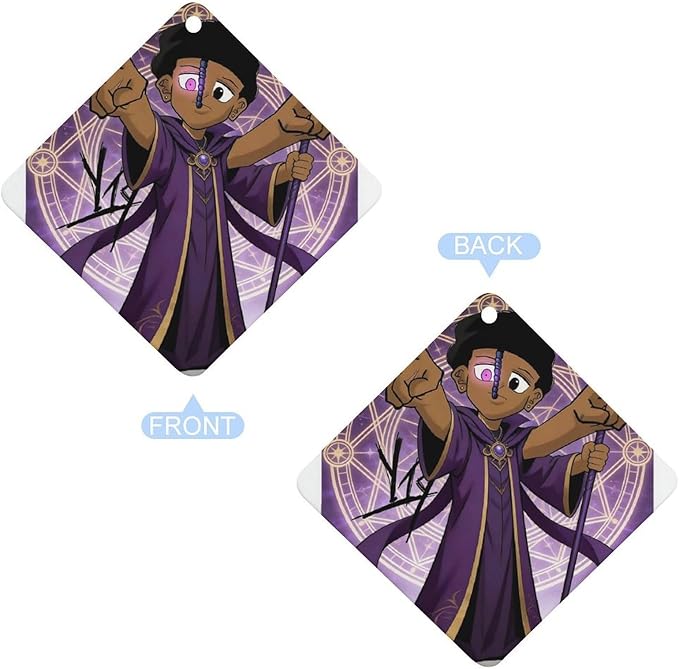 5PCS Car Air Freshener Hanging Personalized Double Sided Wizard Car Fresheners Long Lasting New Cars Scents Cute Automotive Freshies for Closets Drawers (tea)