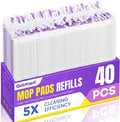 40pcs Power Mop Refills Pad 5X Cleaning Multi-Surface Replacement for Swiffer Power Mop Wet Pads Refill for Wood Floors &amp More Compatible with Swiffer PowerMop Pads &amp Mopping Refills