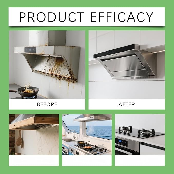 Kitchen Cleanse Formulation Appliances Electrolyzed Ions Kitchen Appliance Cleaner Spray Stain Remover For Stove/Range Hood Stove &amp Oven Cleaner Heavy Duty Multi-Surface Cleaning Spray (2)