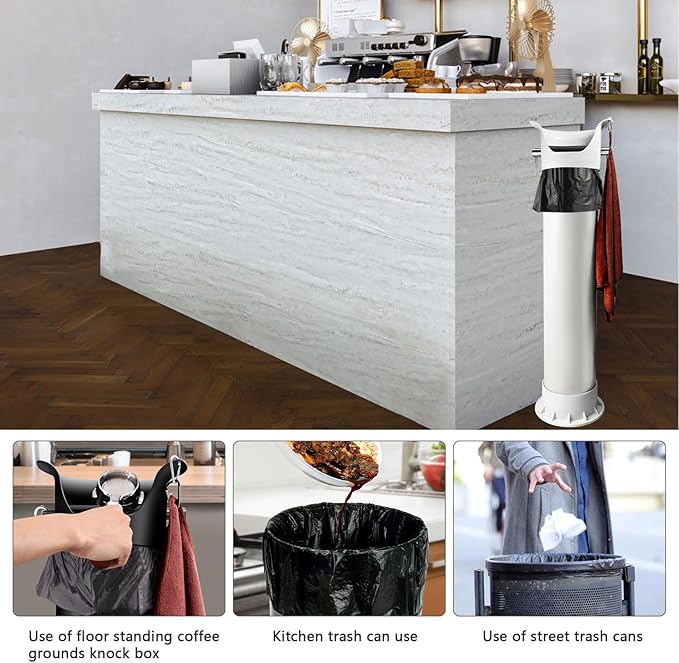Coffee Knock Box Trash Bags for Commercial Floor Standing Thick Garbage Bag for Coffee ShopBarHomeOfficeKitchen50pcs/2 Roll
