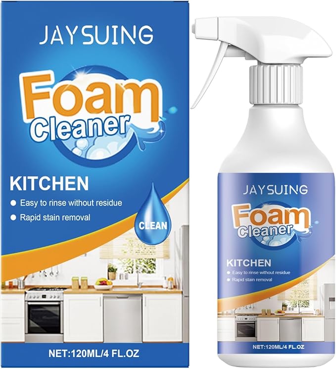 Kitchen Grease Foam Cleaner Powerful Stain Remover For Stoves &amp Cookware Deep Cleaning Spray(2PCS)