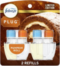 Febrezee Plug In Refills New Edition Plug In for Odor-Fighting Fade Defy PLUG Air Freshener (2) Count of 0.87 fl oz Refills (Pumpkin Roll)