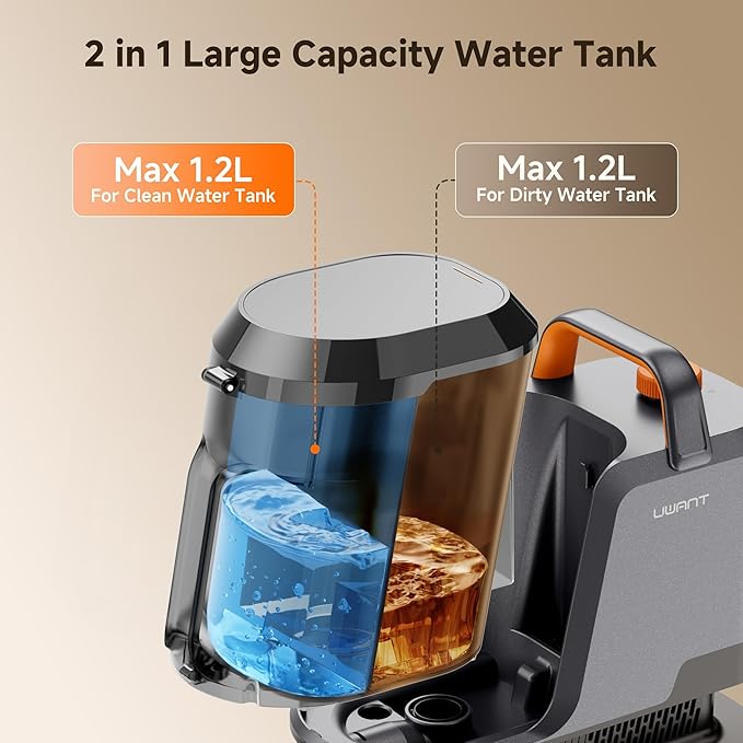 uwant Portable Carpet and Upholstery for Deep Cleaner 18Kpa Carpet Cleaner Machine for Cars Pets with Pet Pro Solution and Self Cleaning Set of 1 for Spot Rug Couch