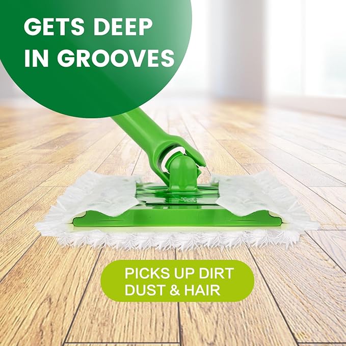 100ct Dry Sweeping Cloths for Swiffer Sweeper Mop Heavy Duty Microfiber Duster Mop Pad Refills Captures Dust &amp Pet Hair for Hardwood Floors and Multi-Surface Cleaning