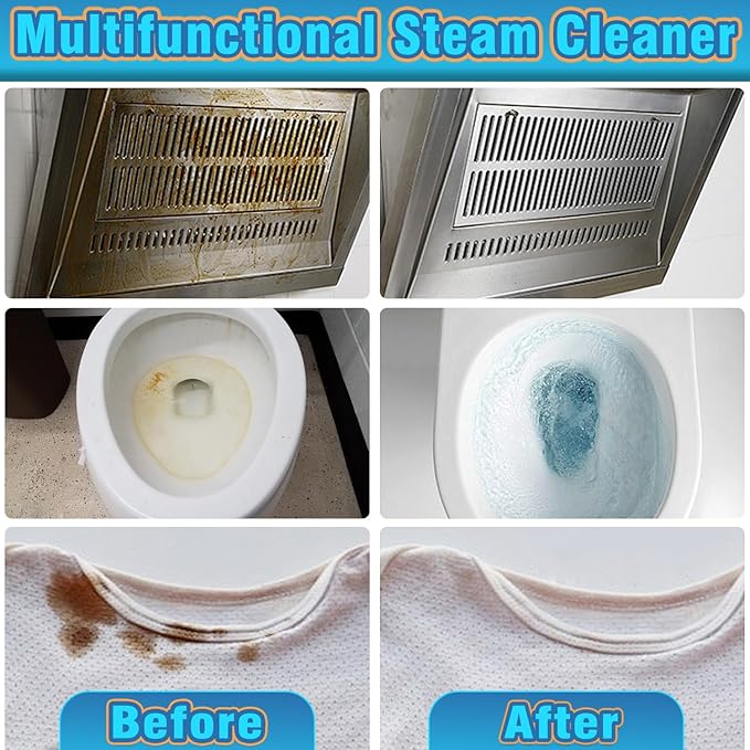 Steam Cleaner Pressurized Handheld Steam Cleaner for Home Multi-Surface Steamer for Cleaning with Safety Lock Portable Cleaning Steamer for Kitchen Bathroom Car Grout Upholstery and Clothes