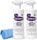 FOLEX Instant Carpet Spot Remover 32 oz – Powerful Stain Remover for Carpets Upholstery &amp Rugs – Eliminates Pet Stains Grease Red Wine Food Makeup &amp More – With Reusable Cleaning Cloth –