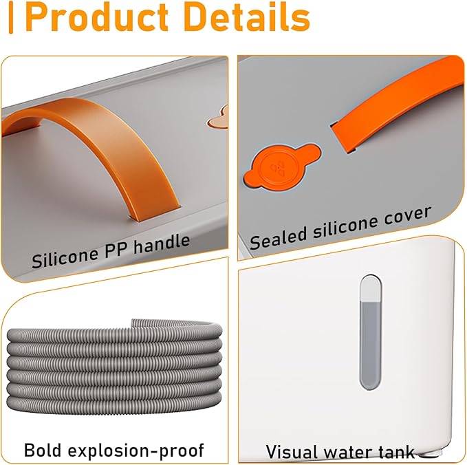 Handheld Steam Cleaner Steamer for Cleaning with 6 Brush Heads Portable Steam Cleaner for HomeCar and More（110V）