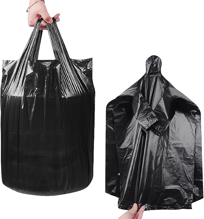 100 Counts Ultra Strong 8-10 Gallon Black Trash Bags 2 Mils Multi-Use Bin Liners Food Scrap Waste Tall Kitchen Garbage Bags for Home Office Kitchen (8-10Gallon)