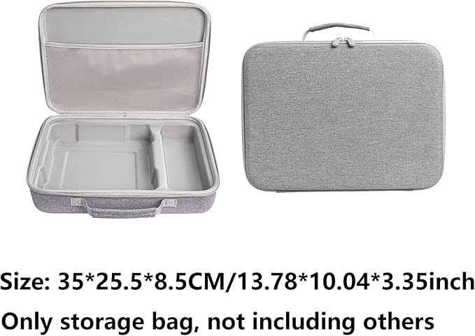 EVA Hard Shell Carrying Case for Ecovacs Mini Window Cleaning Robot Protective Storage Bag Box (Grey)