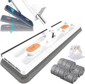 Self-Wringing 360° Flat Mop Multi-Functional Floor Mops Wall Cleaning with 2/4 Microfiber Pads 54 Adjustable Stainless Steel Long Handle Mop for Floors Corner Window (White+4 Mops)