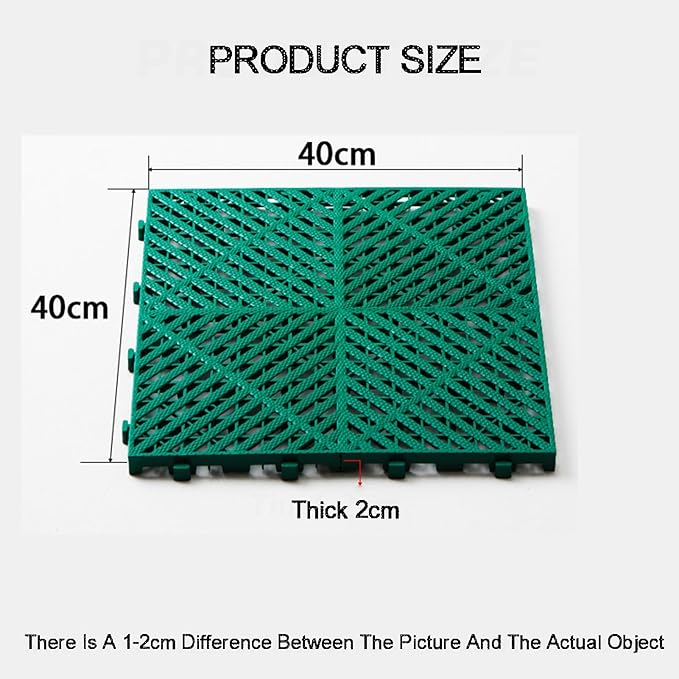 Trench Drainage GrateDrain Covers OutdoorInterlocking Floor TilesPP Modular 40x40cm Multicolor 4-30 pcs(Color330pieces)