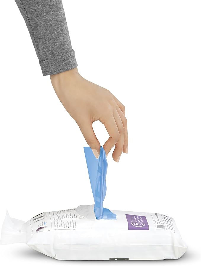 simplehuman Code K 60 Count Genuine Custom Fit Liners Drawstring Trash Bags in Dispenser Packs 35-45 Liter / 9.2-12 Gallon Blue
